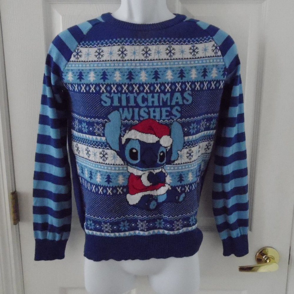 disney ugly sweater stitch christmas size m